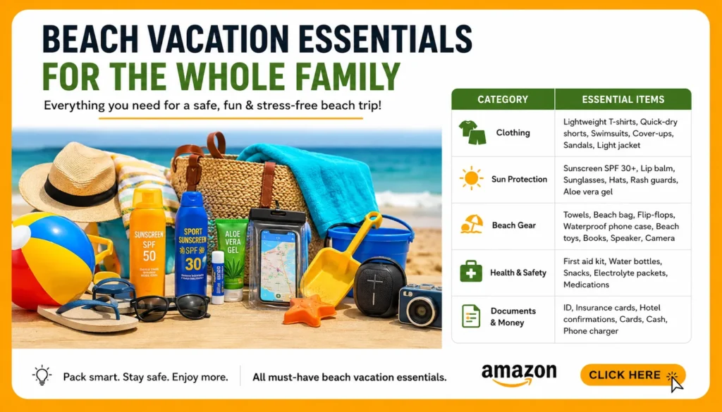 Beach vacation essentials for every family