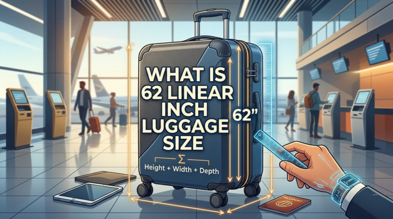 What is 62 linear inch luggage size and how to measure it